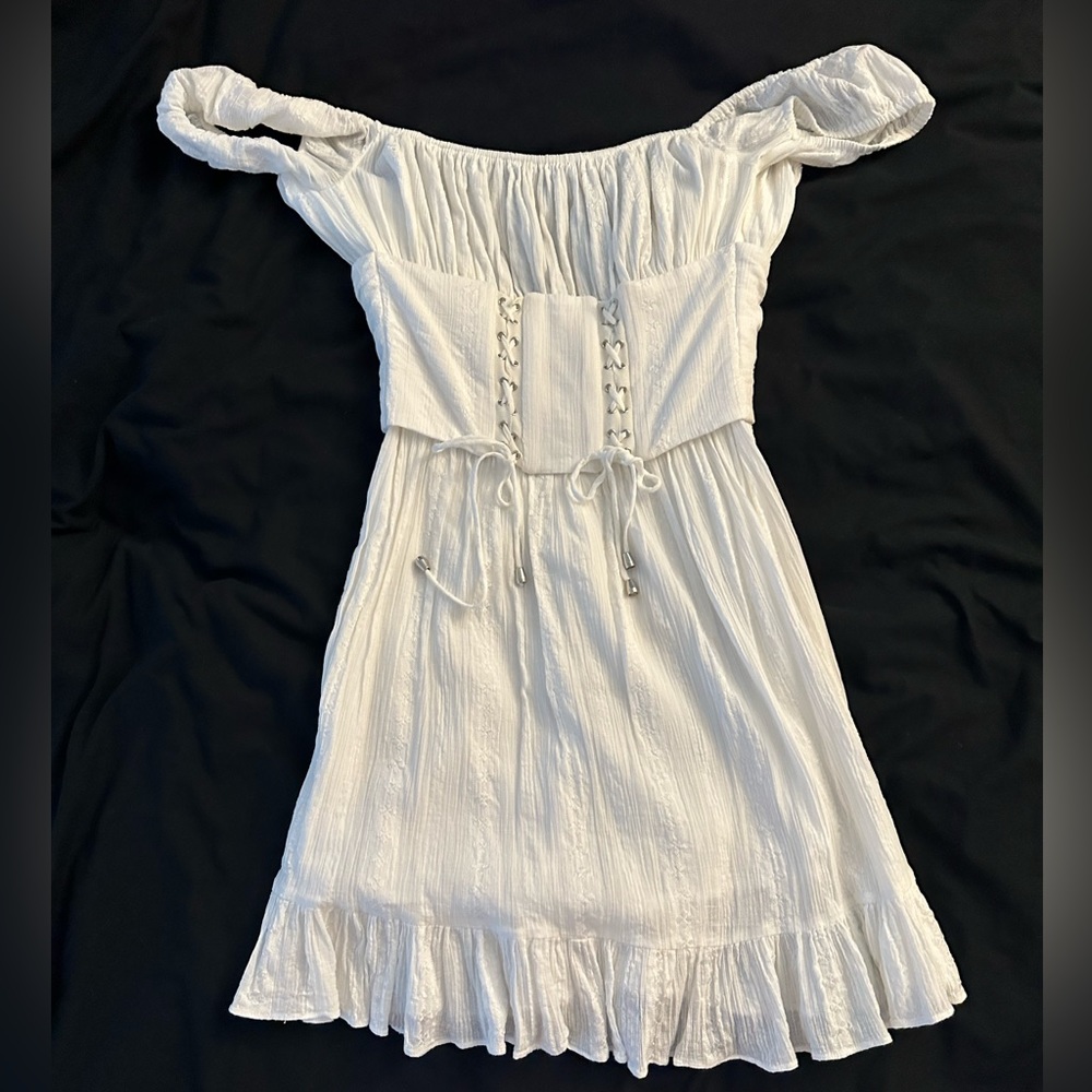 Majorelle White Corset Midi Dress XS